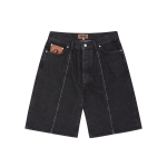 C-star denim shorts black