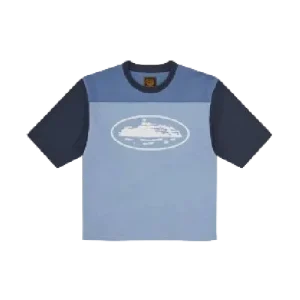 Corteiz Alcatraz Heavyweight Varsity Tee Blue