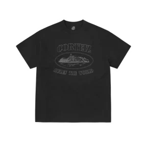 Corteiz Reflective Alcatraz Tee Triple Black